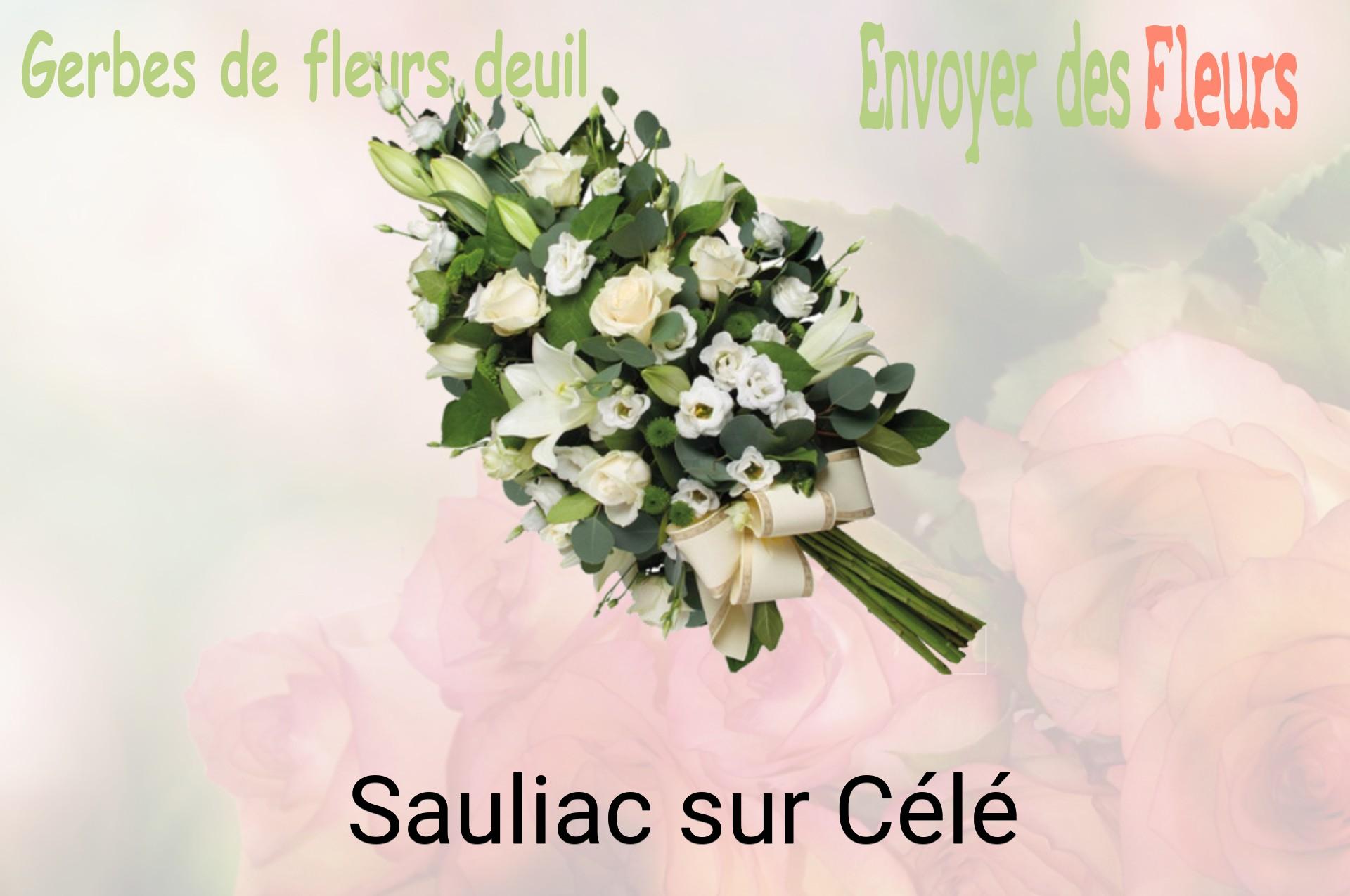 Gerbe de fleurs de deuil livrée à Sauliac-sur-Célé